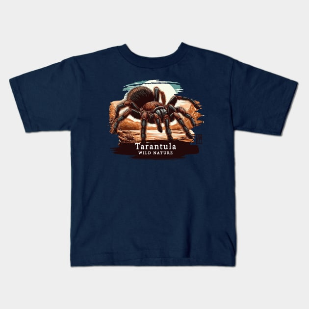 Tarantula - WILD NATURE - TARANTULA SPIDER -9 Kids T-Shirt by ArtProjectShop